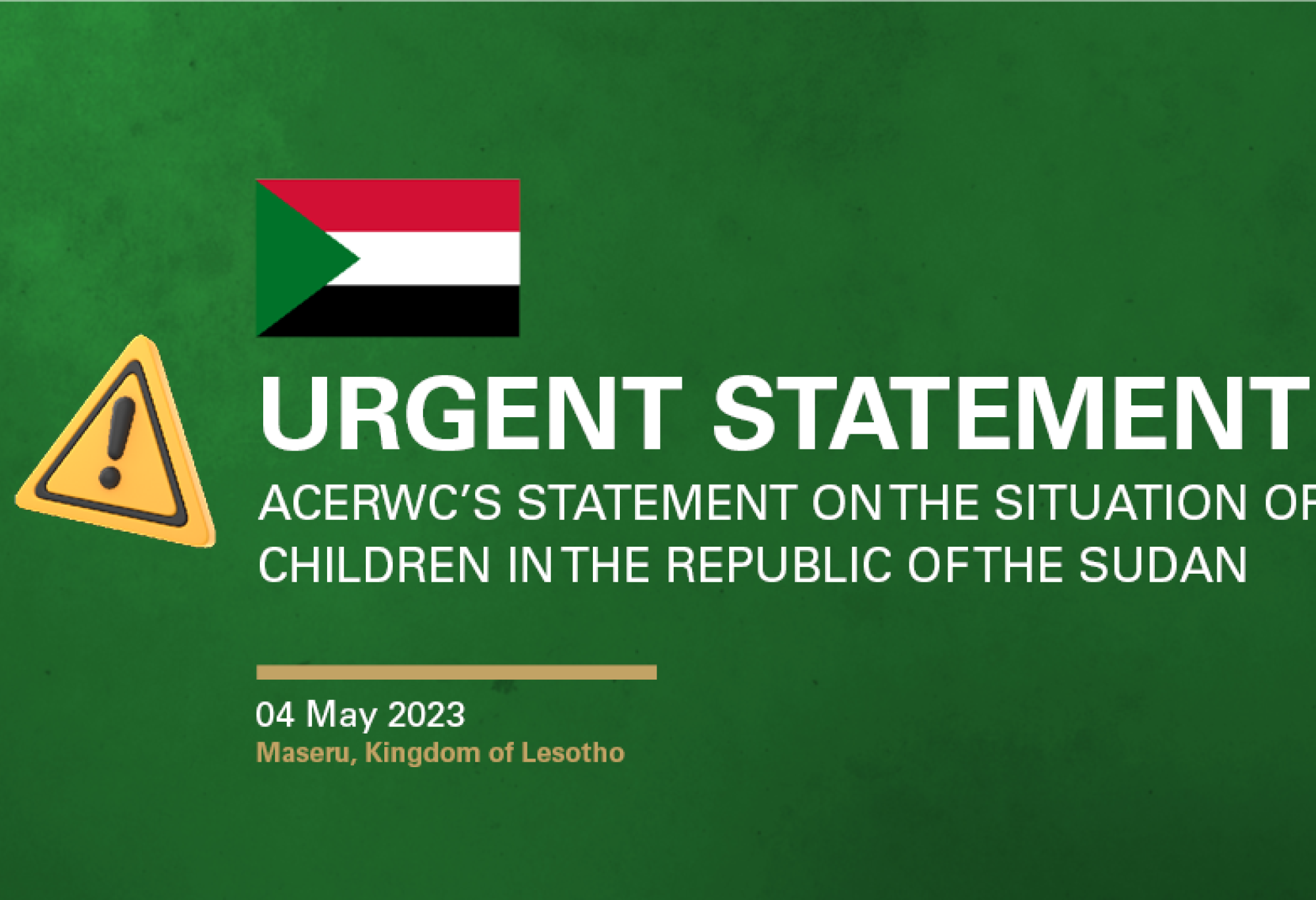 Urgent Statement