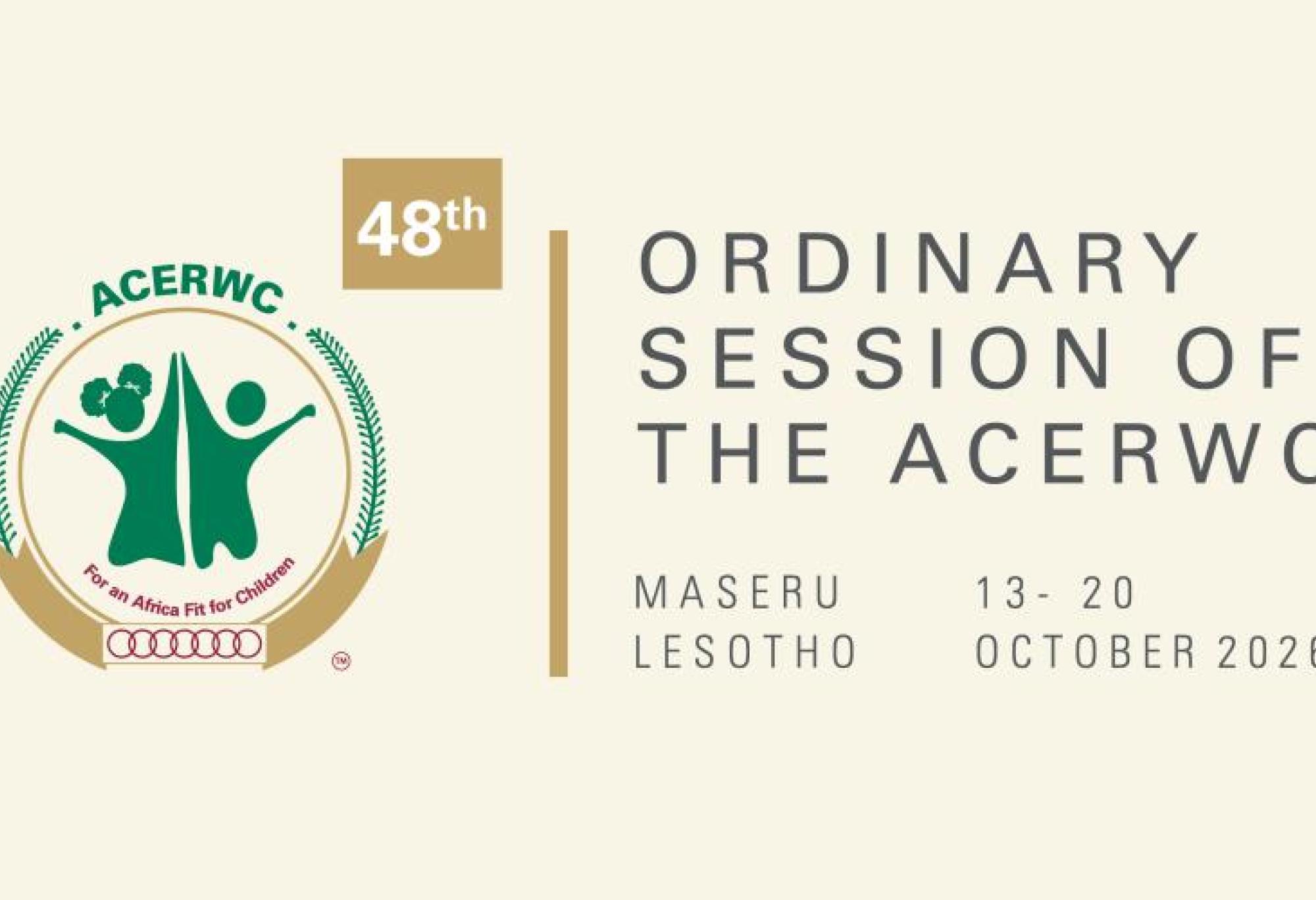 48th Ordinary Session of the ACERWC, Maseru, Lesotho