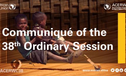 Communiqué on the 38th Ordinary Session